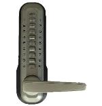 Lockey 7055 Keyless Mechanical Digital Spring Latch Door Lock Satin Nickel
